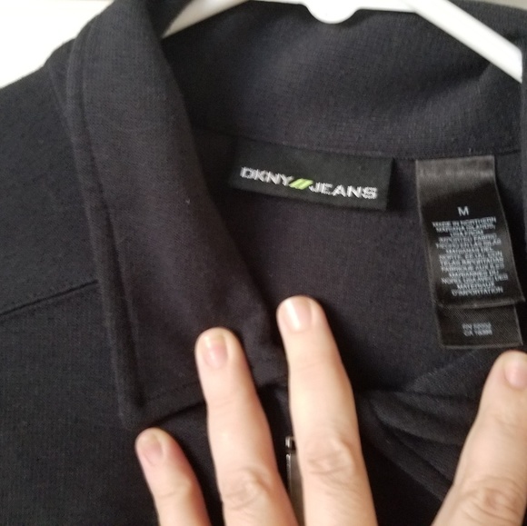 🧥HP🧥 NWOT DKNY Jeans Black Polo Neck Sweater - Picture 4 of 8